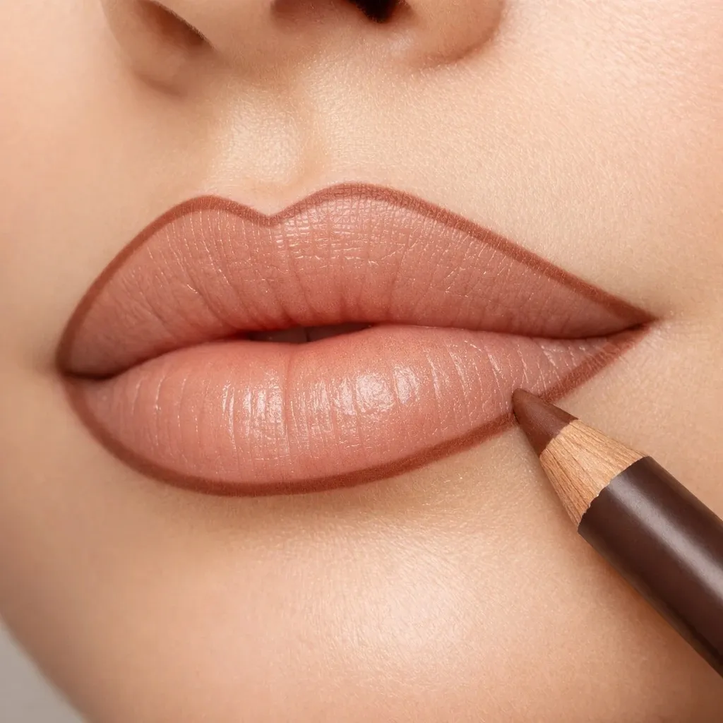 طراحی لب با مداد