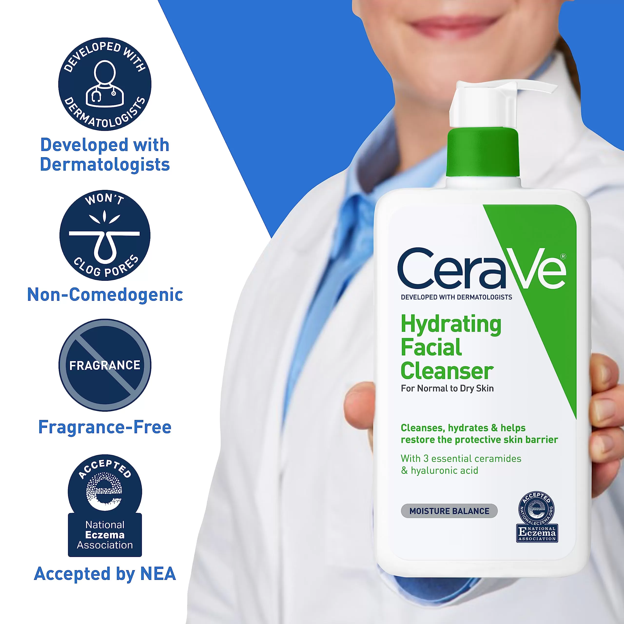 درباره شوینده  سراوی Hydrating Cleanser-Normal to Dry Skin اورجینال + (تخفیف)