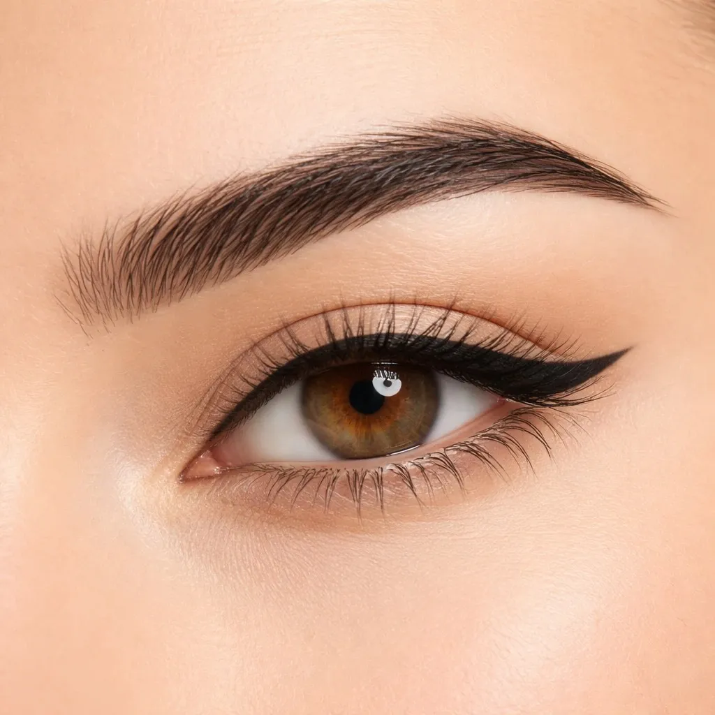 طراحی چشم و ابرو با مداد سیاه