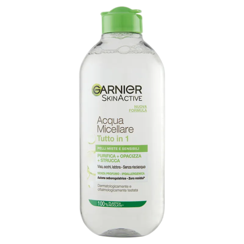 خرید میسلار واتر سبز گارنیر مناسب پوست مختلط و چرب اصل + بهترین قیمت (Acqua micellare)