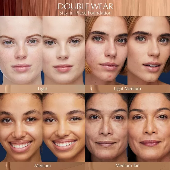 بعد از استفاده کرم پودر استی لادر Double Wear اصل + (تخفیف)